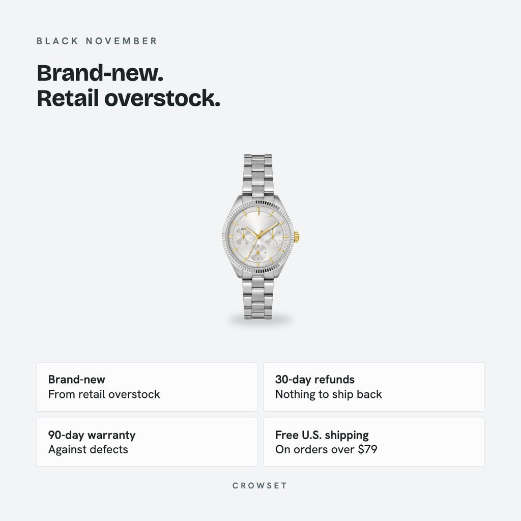 Women's 34mm Silver Dial Watch, Steel Bracelet, details