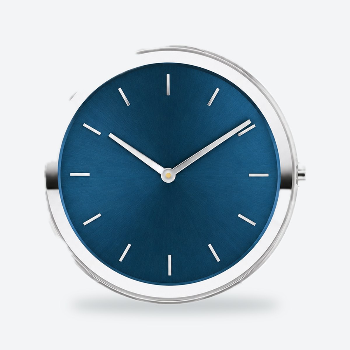 Men's 40mm Brown Dial Watch, Blue dial / Silver-tone