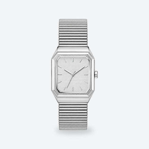Men's 31x32mm White Dial Watch, White dial / Silver-tone