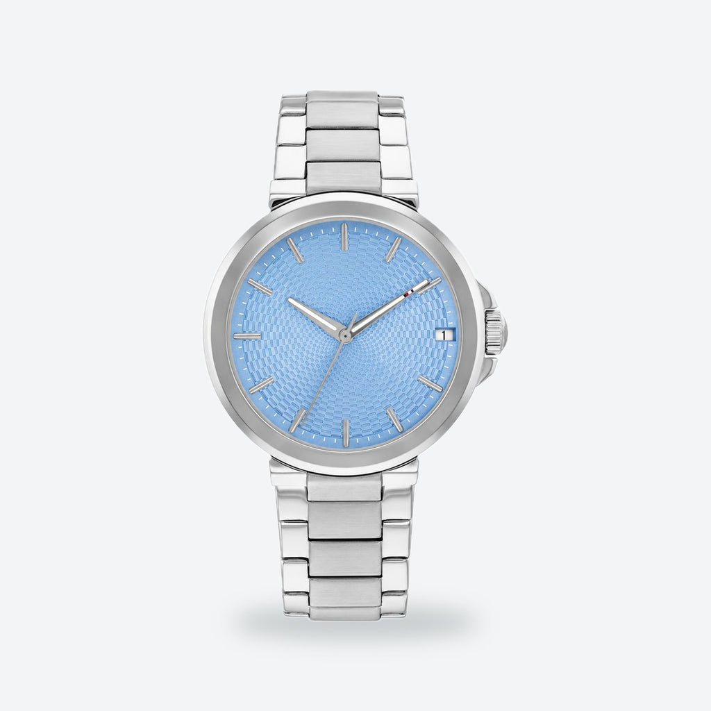 Women's 34mm Lilac Dial Watch, Blue dial / Silver-tone