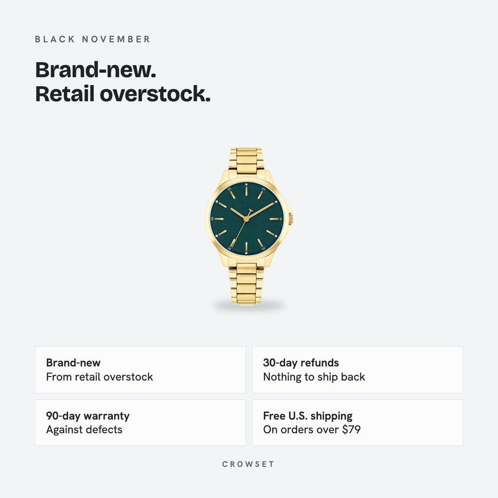 Women's 34mm Green Dial Watch, details