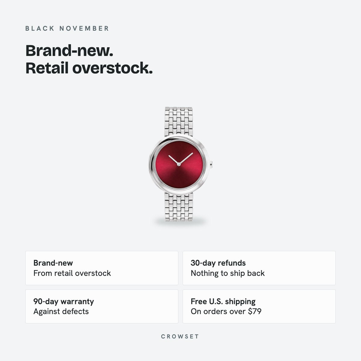 Women's 34mm Cherry Dial Watch, details