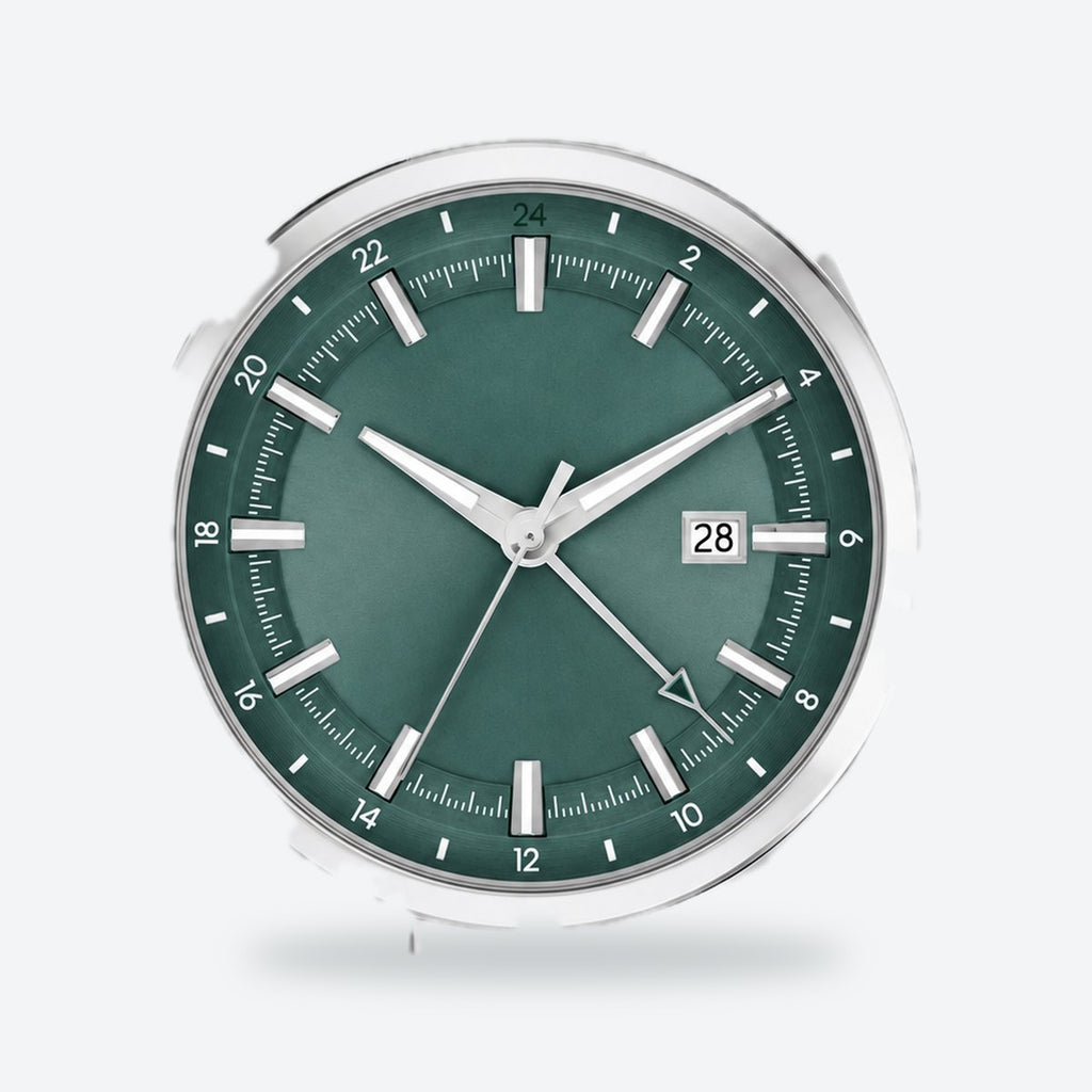 Men's 44mm Green Dial Watch, Green dial / Silver-tone