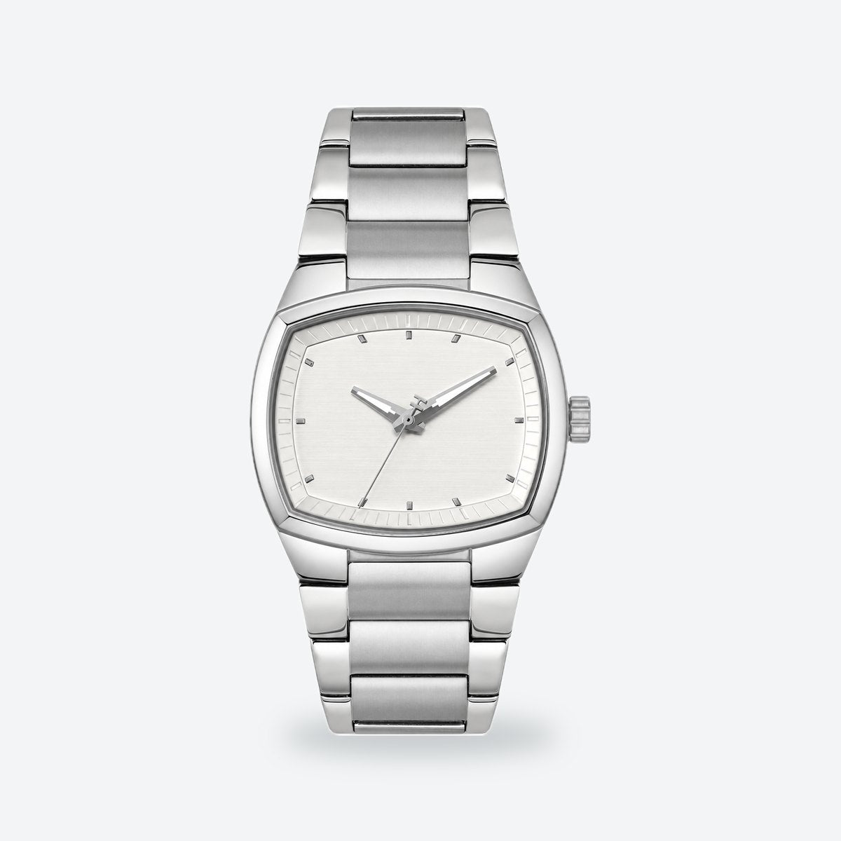 Men's 40mm Silver Dial Watch, Silver dial / Silver-tone