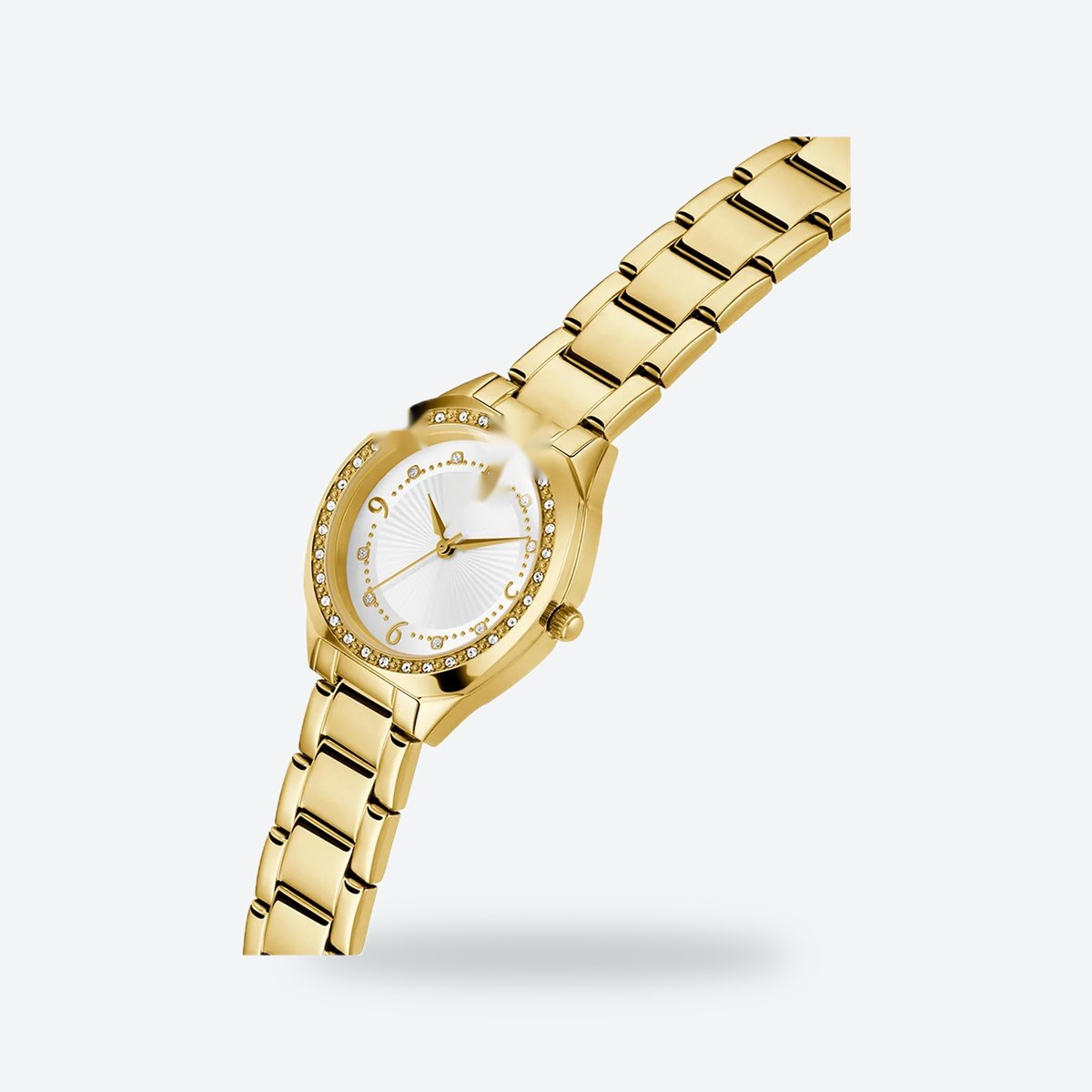 Women's 30mm White Dial Watch, Steel Bracelet, view 5