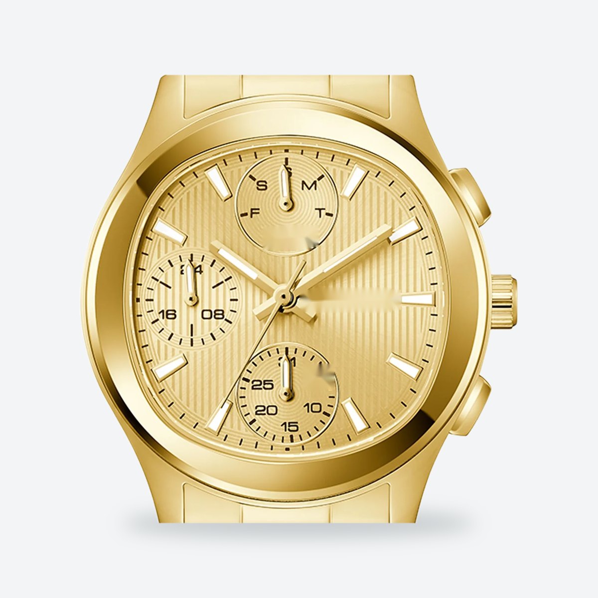 Women's 36mm Gold Dial Chronograph Watch, view 3