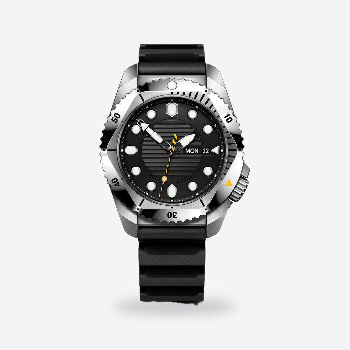 Men's 43mm Blue Dial Automatic Watch, Black dial / Black