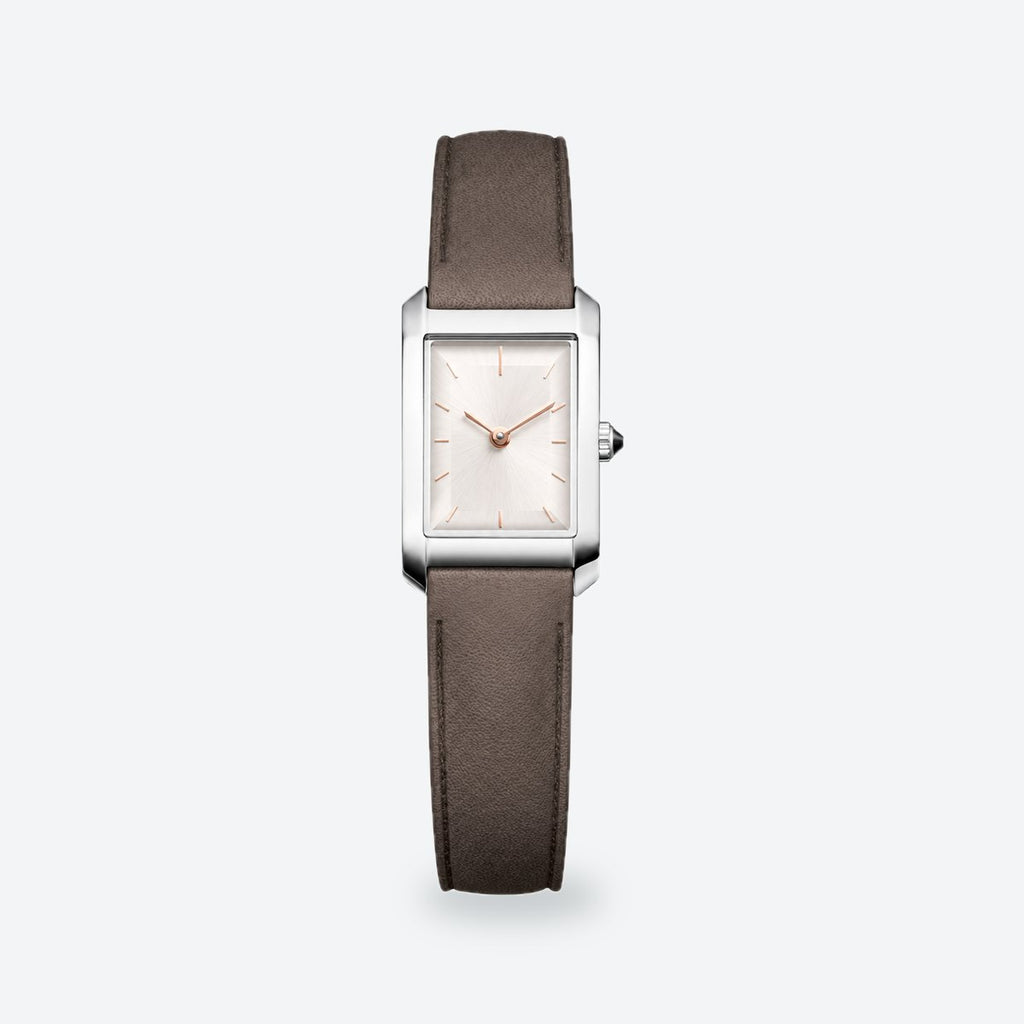 Women's 28mm Silver Dial Watch, Silver dial / Taupe grey
