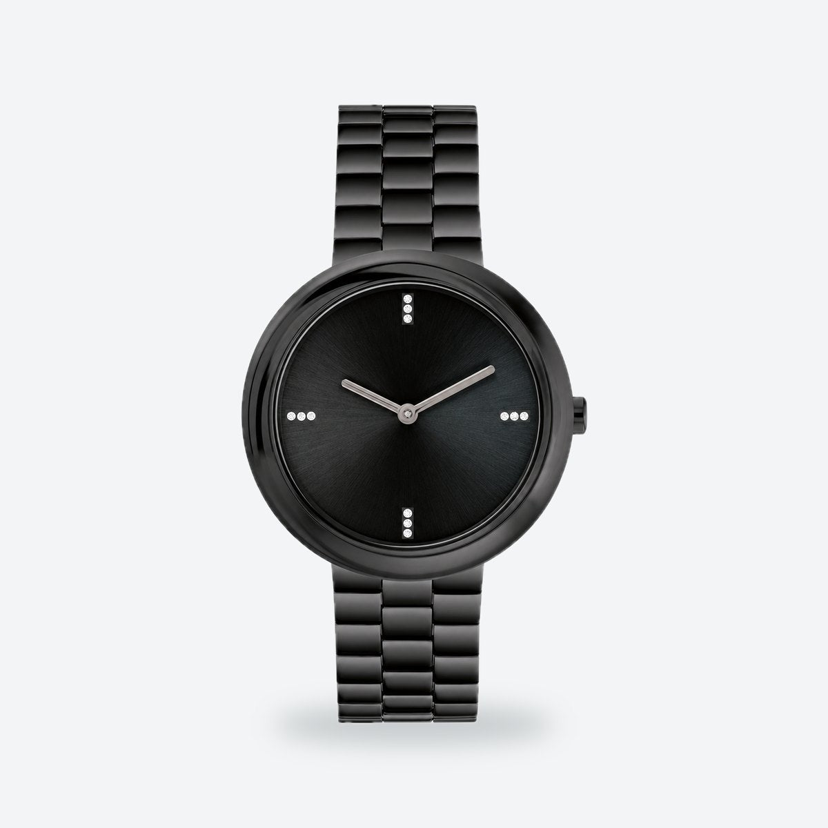 Women's 34mm Cherry Dial Watch, Black dial / Black