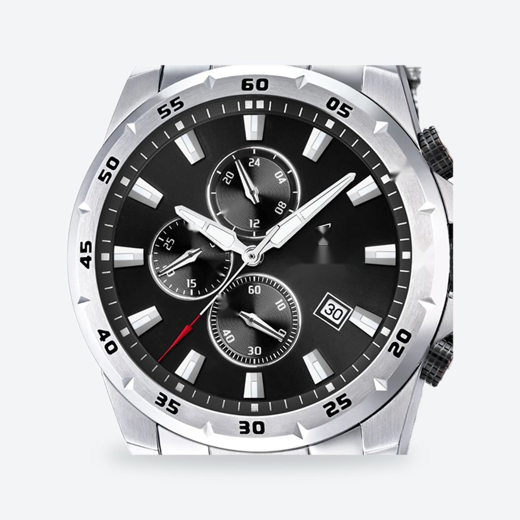Men's 45mm Black Dial Watch, view 3
