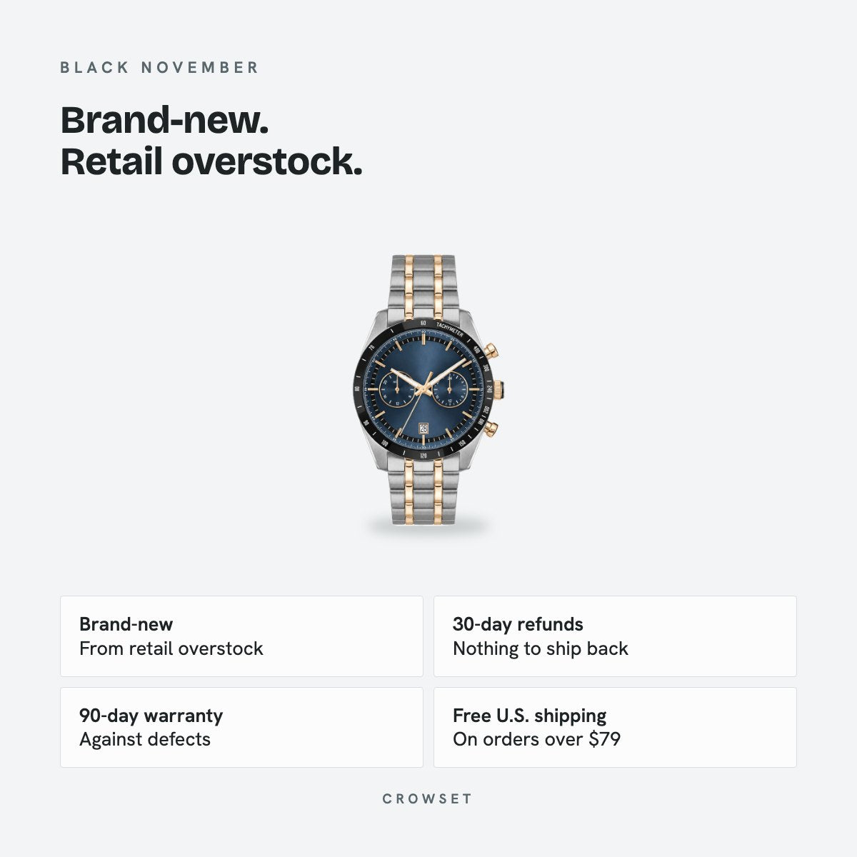 Men's 41mm Blue Dial Watch, Metal Bracelet, details