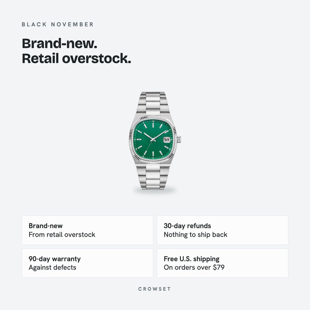 Men's 38mm Green Dial Watch, details