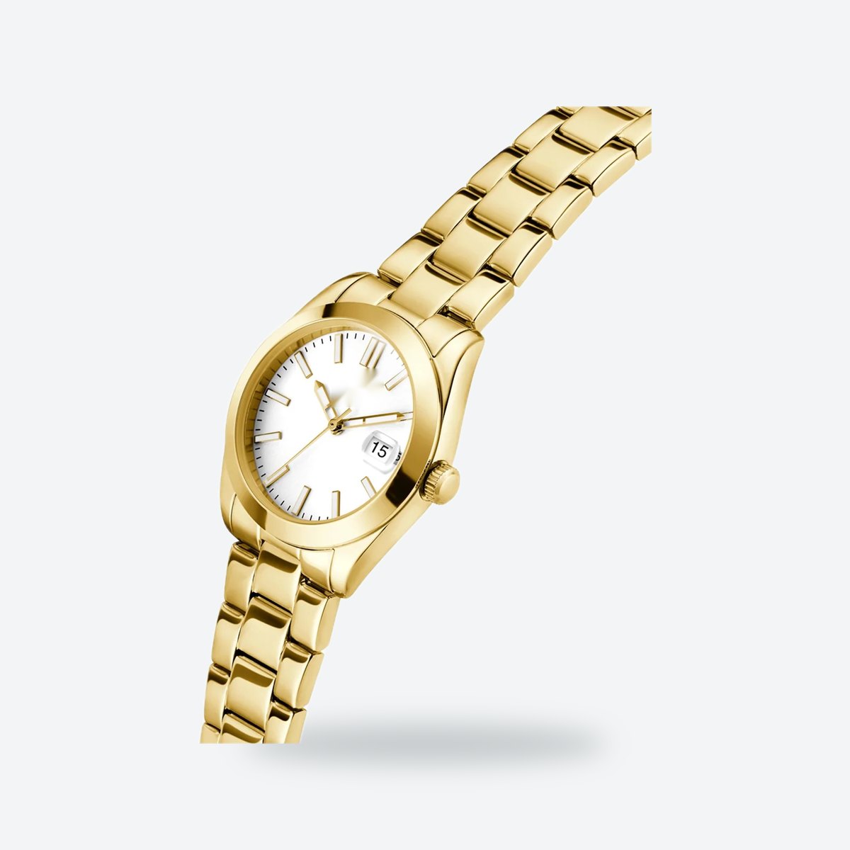 Women's 32mm White Dial Watch, Steel Bracelet, Style 2, view 5