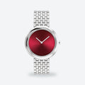 Women's 34mm Cherry Dial Watch, Cherry dial / Silver-tone