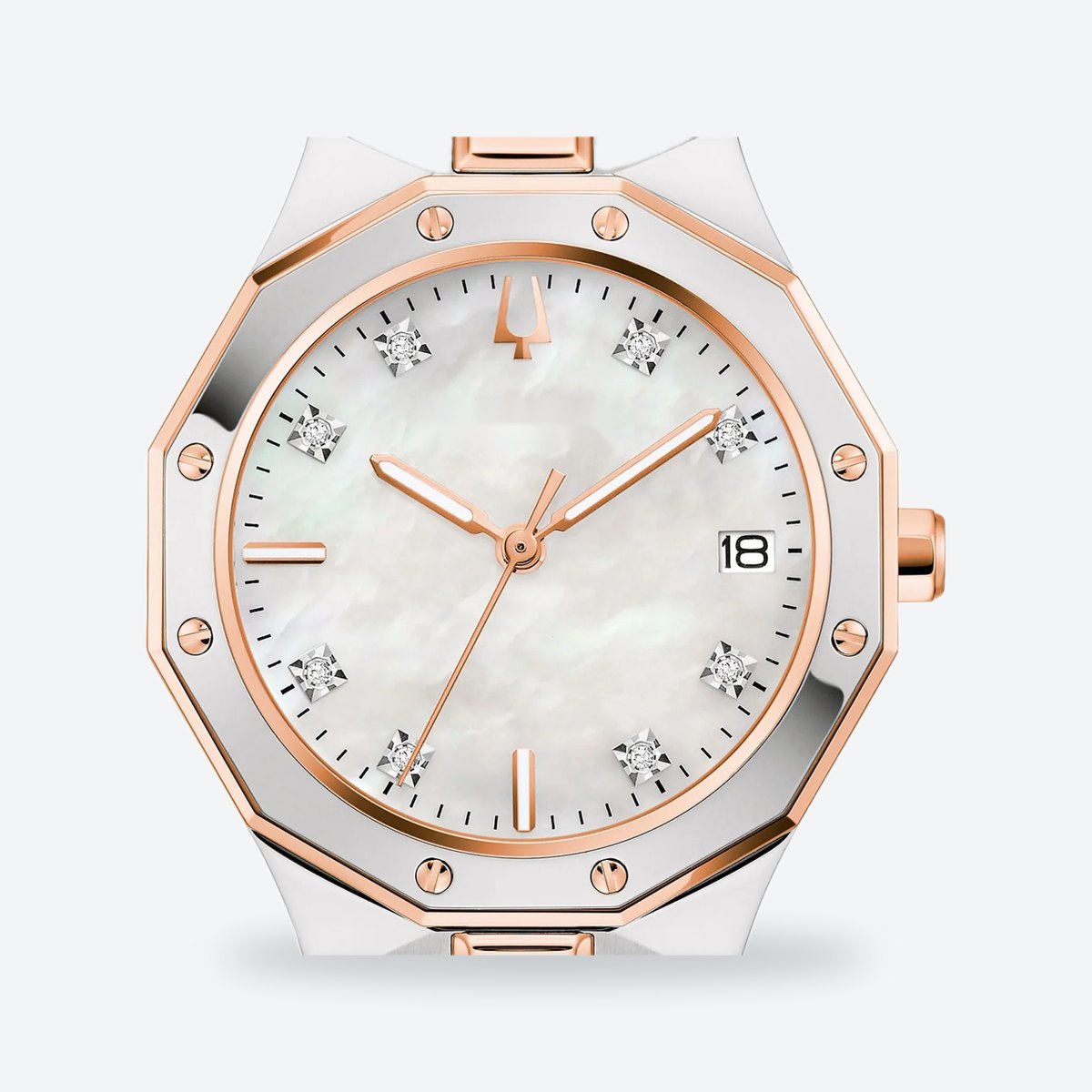 Women's 32mm White Dial Watch, Steel Bracelet, view 3