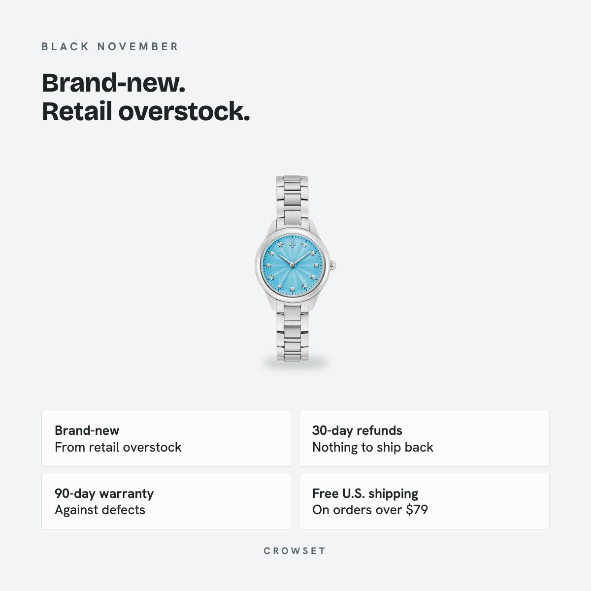 Women's 28mm Blue Dial Watch, details