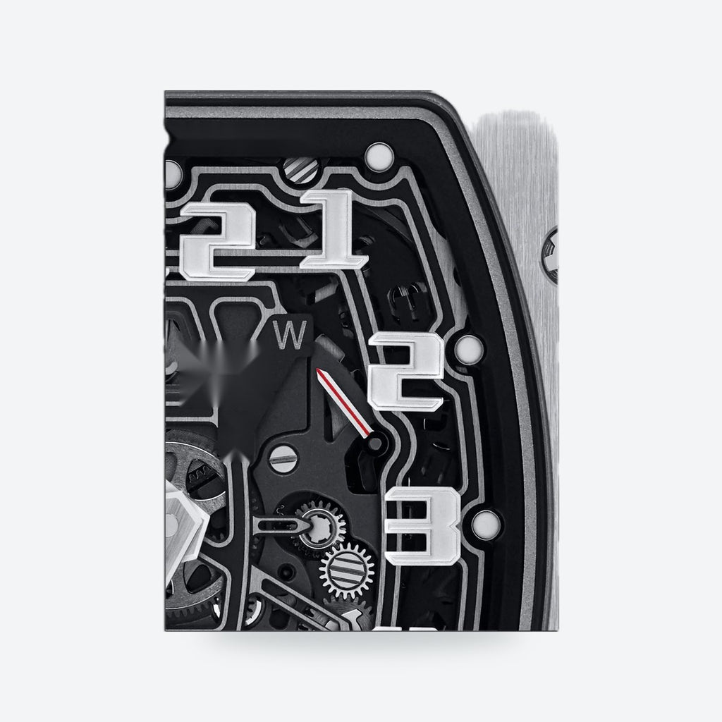 Men's Extra-Flat Skeleton Automatic Watch, Titanium Tonneau Case, view 5