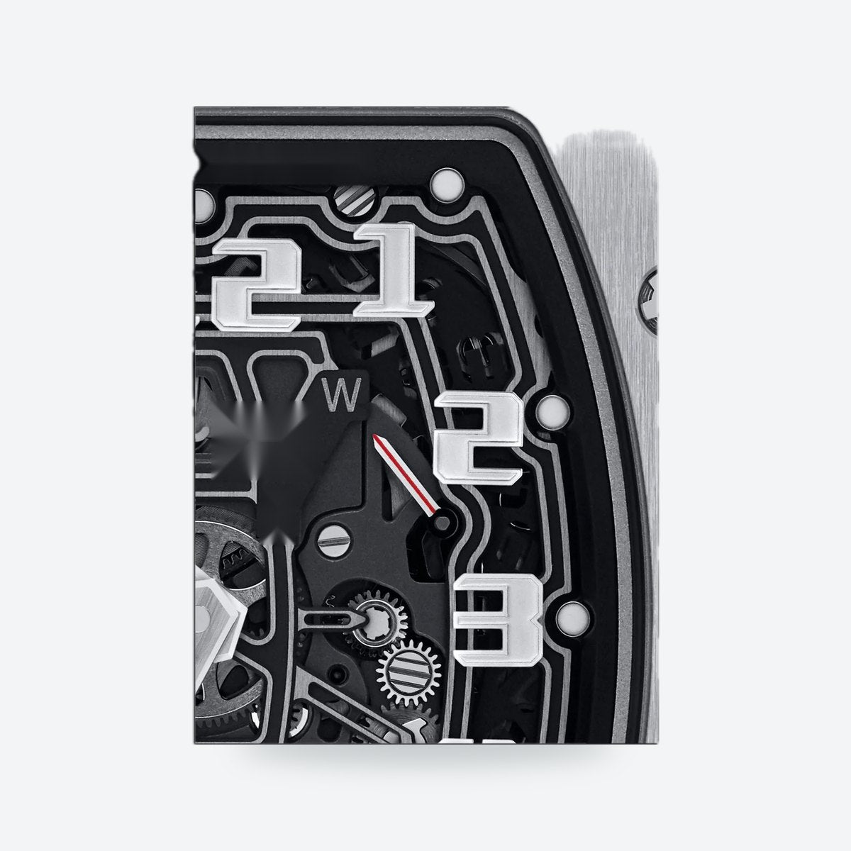 Men's Extra-Flat Skeleton Automatic Watch, Titanium Tonneau Case, view 5