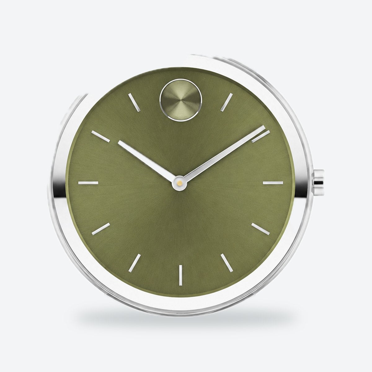 Men's 40mm Brown Dial Watch, Green dial / Silver-tone