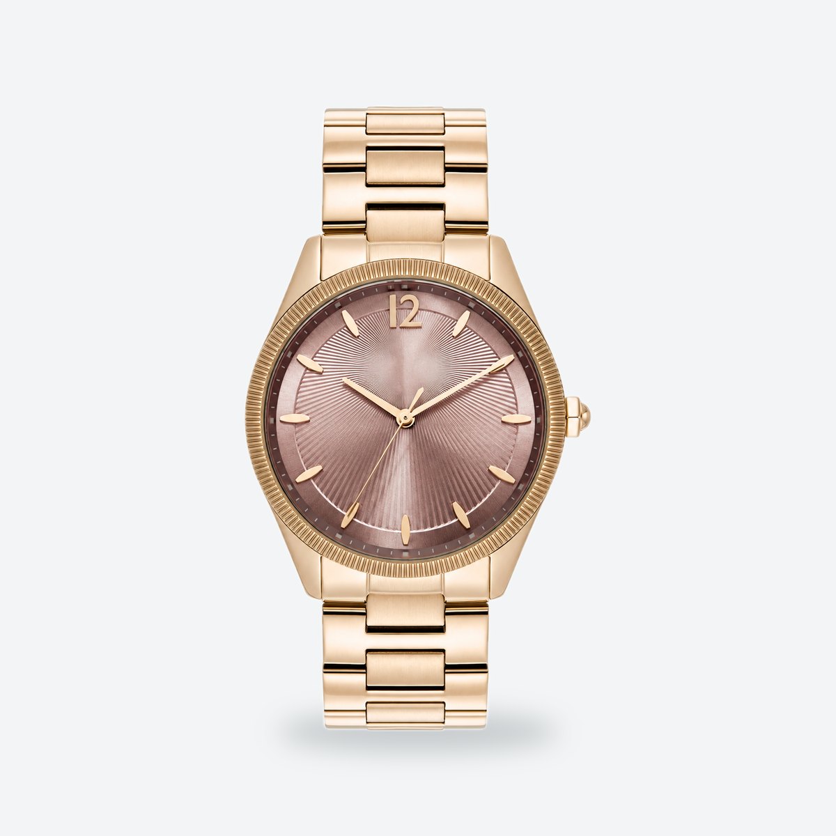 Women's 38mm Black Dial Watch, Pink dial / Rose gold-tone