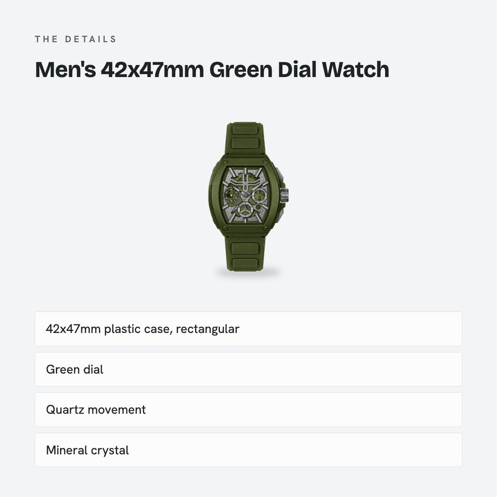 Men's 42x47mm Green Dial Watch, details