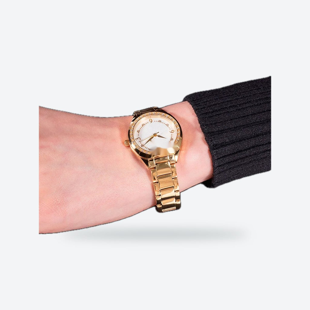 Women's 30mm White Dial Watch, Steel Bracelet, view 2