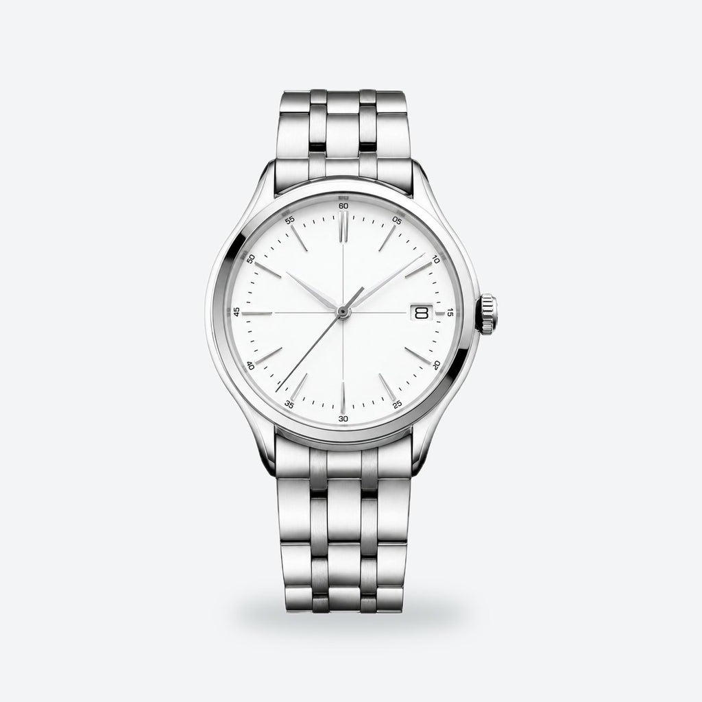 Men's 40mm White Dial Automatic Watch, photo