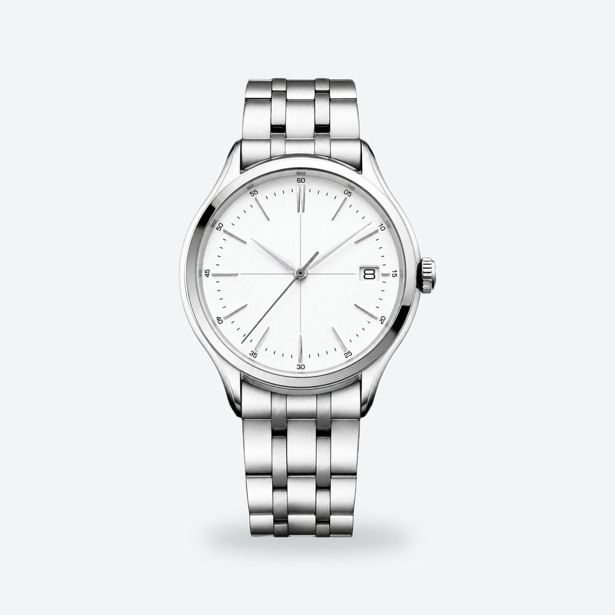 Men's 40mm White Dial Automatic Watch, photo