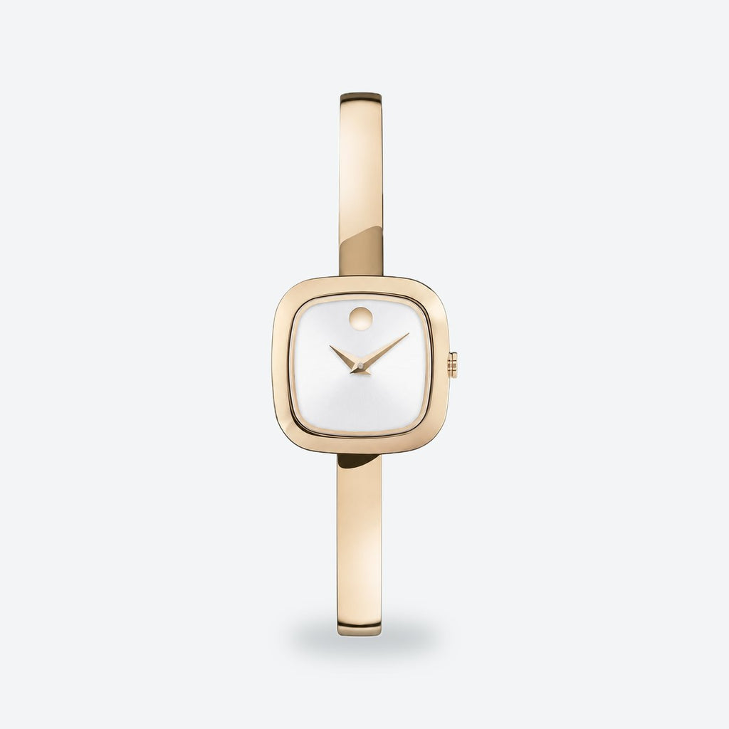 Women's 21mm White Dial Watch, White dial / Rose gold-tone