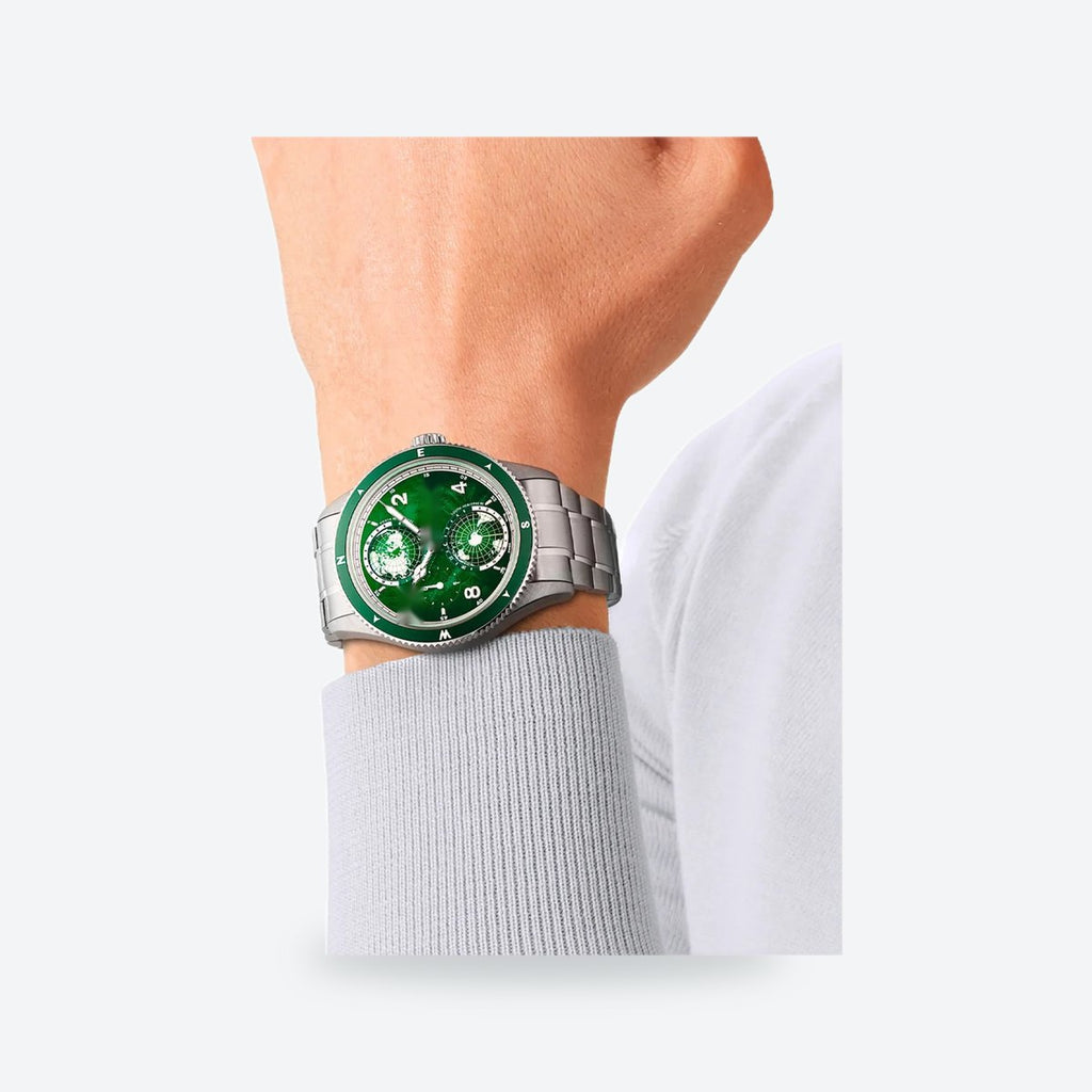 Men's 42mm Green Dial Chronograph Watch, view 2