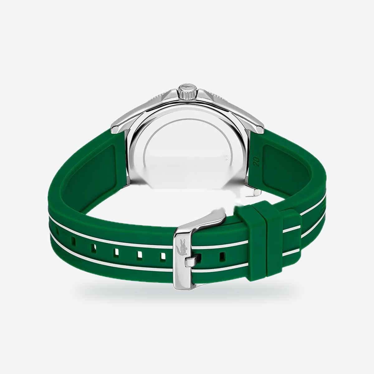 Men's 43mm Green Dial Watch, Rubber Strap, view 4