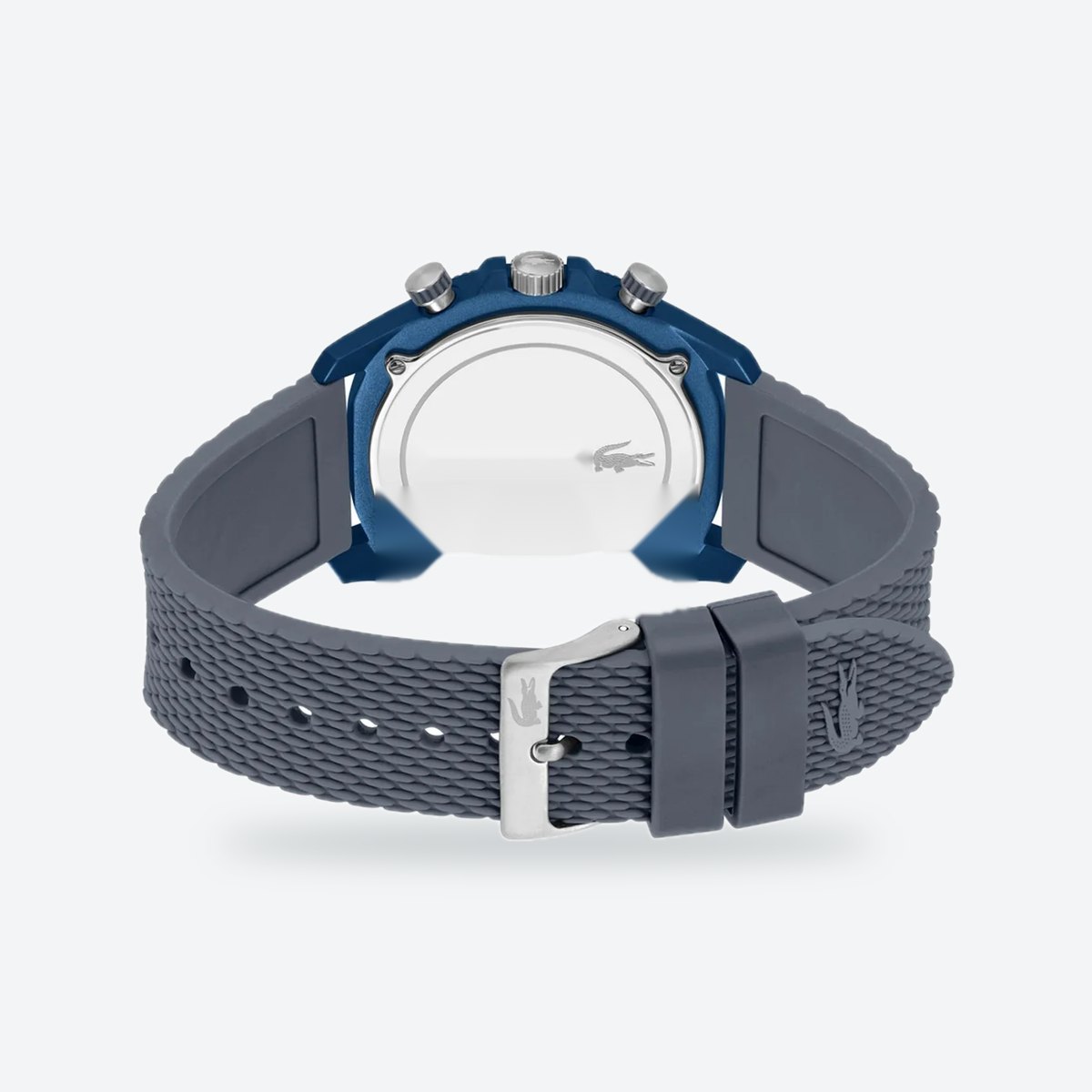 Men's 42mm Blue Dial Chronograph Watch, Rubber Strap, view 4