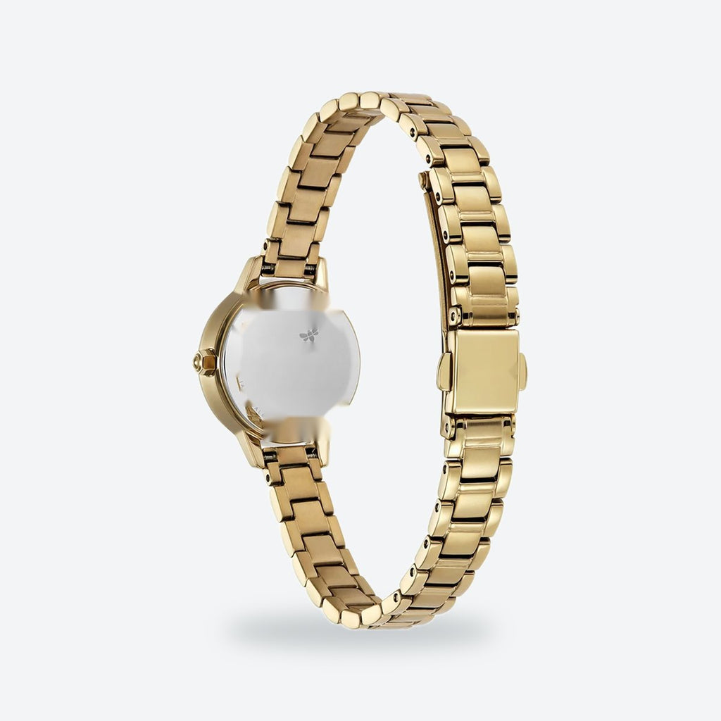Women's 23mm Gold Dial Watch, Steel Bracelet, view 4