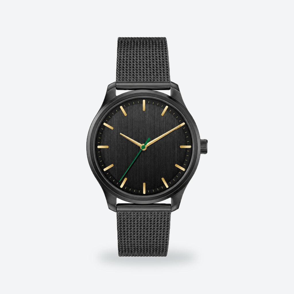 Men's 42mm Beige Dial Watch, Black dial / Black