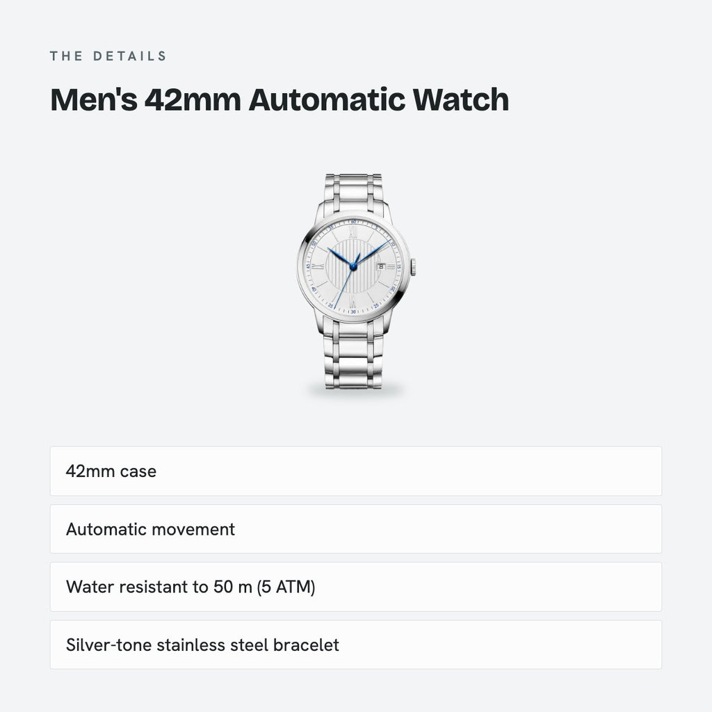 Men's 42mm Automatic Watch, details