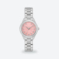 Women's 28mm Pink Dial Watch, Pink dial / Silver-tone