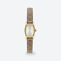 Women's 15x25mm Silver Dial Watch, Silver dial / Brown
