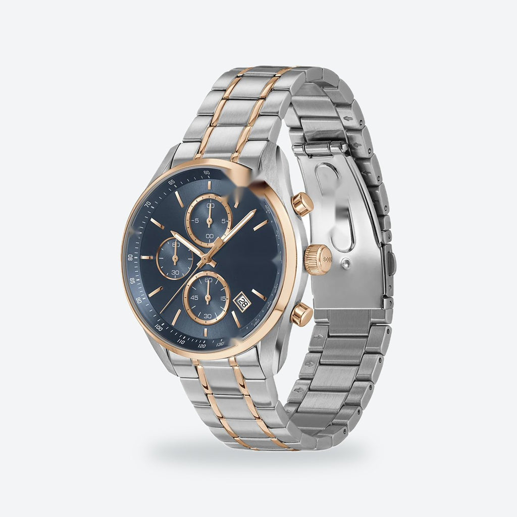 Men's 40mm Blue Dial Chronograph Watch, view 3