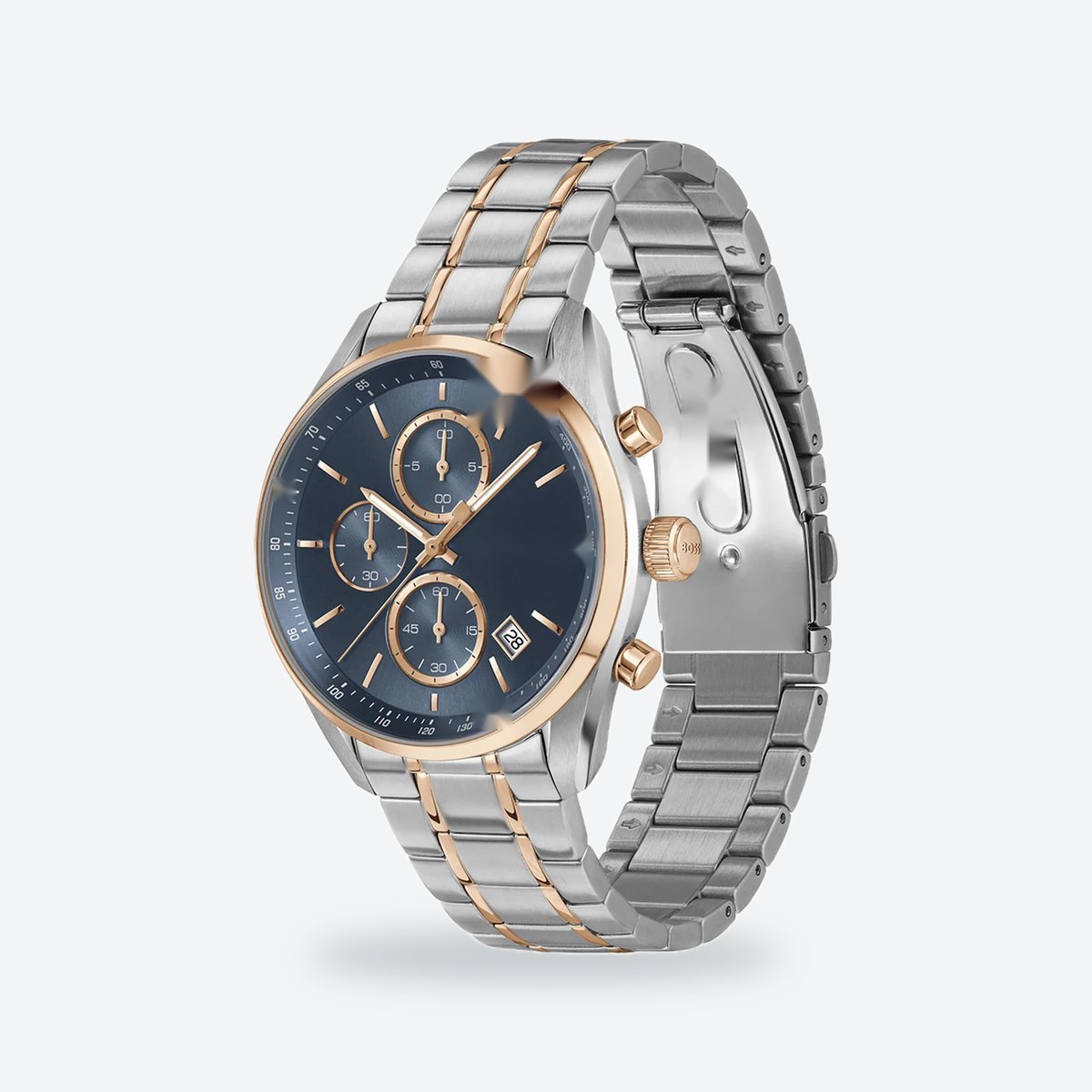 Men's 40mm Blue Dial Chronograph Watch, view 3