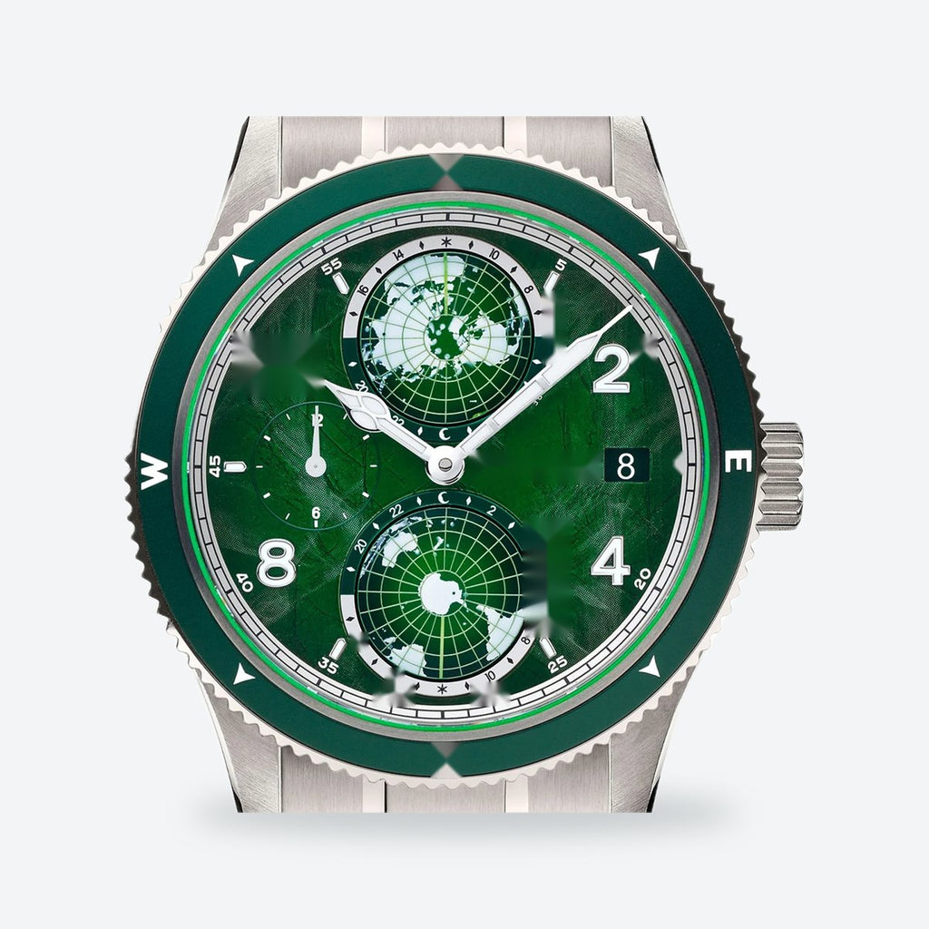 Men's 42mm Green Dial Chronograph Watch, view 3