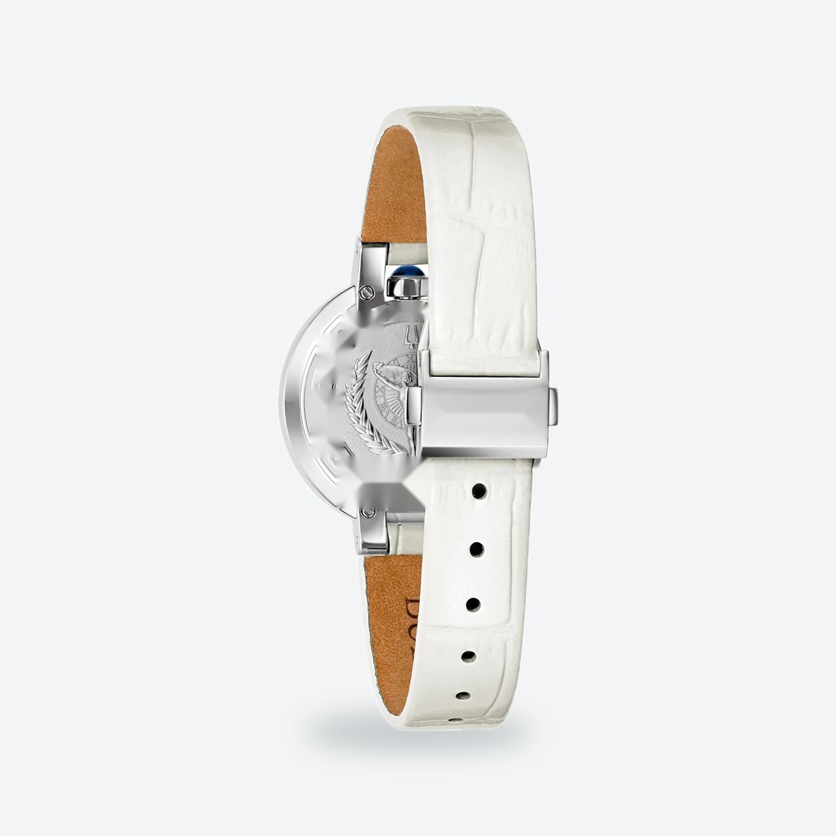 Women's 30mm White Dial Watch, Leather Strap, view 4