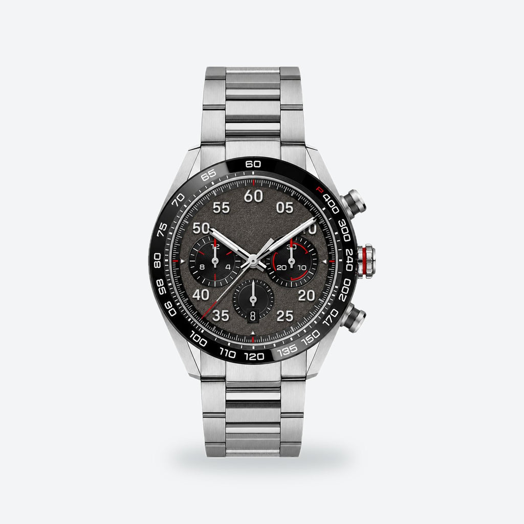 Men's 44mm Green Dial Chronograph Watch, Grey dial / Silver-tone
