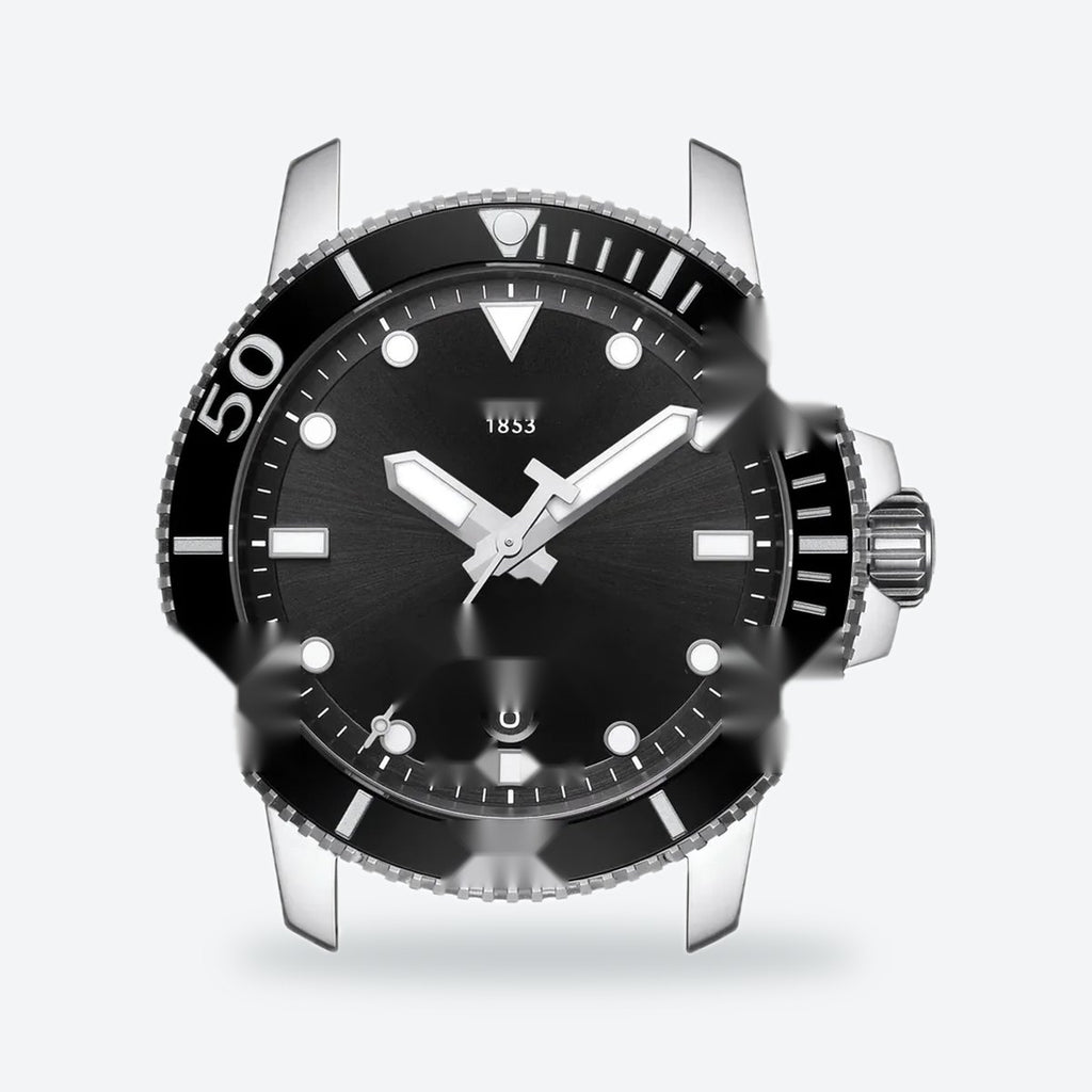 Men's 43mm Automatic Dive Watch, Ceramic Bezel, Black Dial, view 4