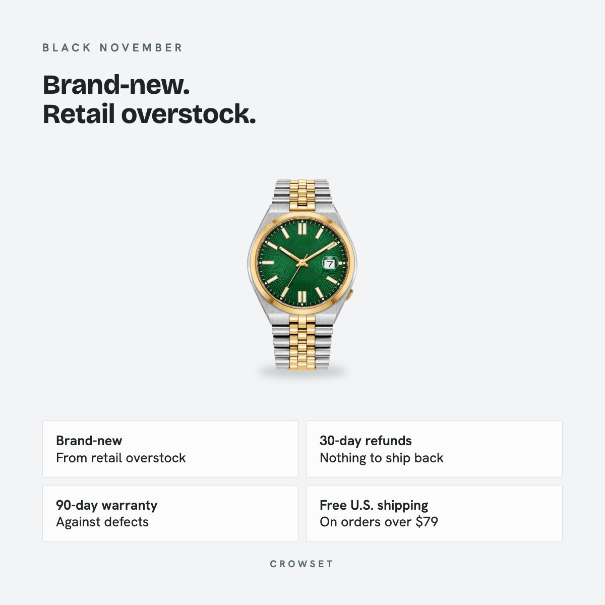 Men's 40mm Green Dial Automatic Watch, details