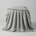 Cable-Knit Cashmere-Feel Throw
