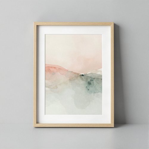 Framed Watercolor Abstract