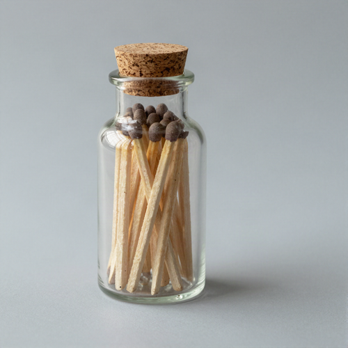 Matchbox in Glass Vessel