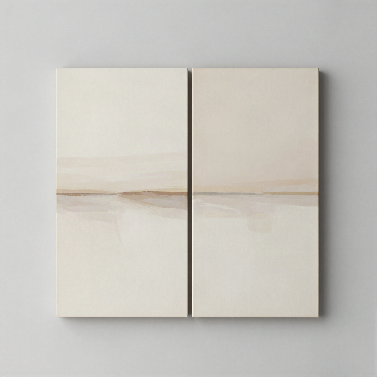 Canvas Neutral Abstract Diptych
